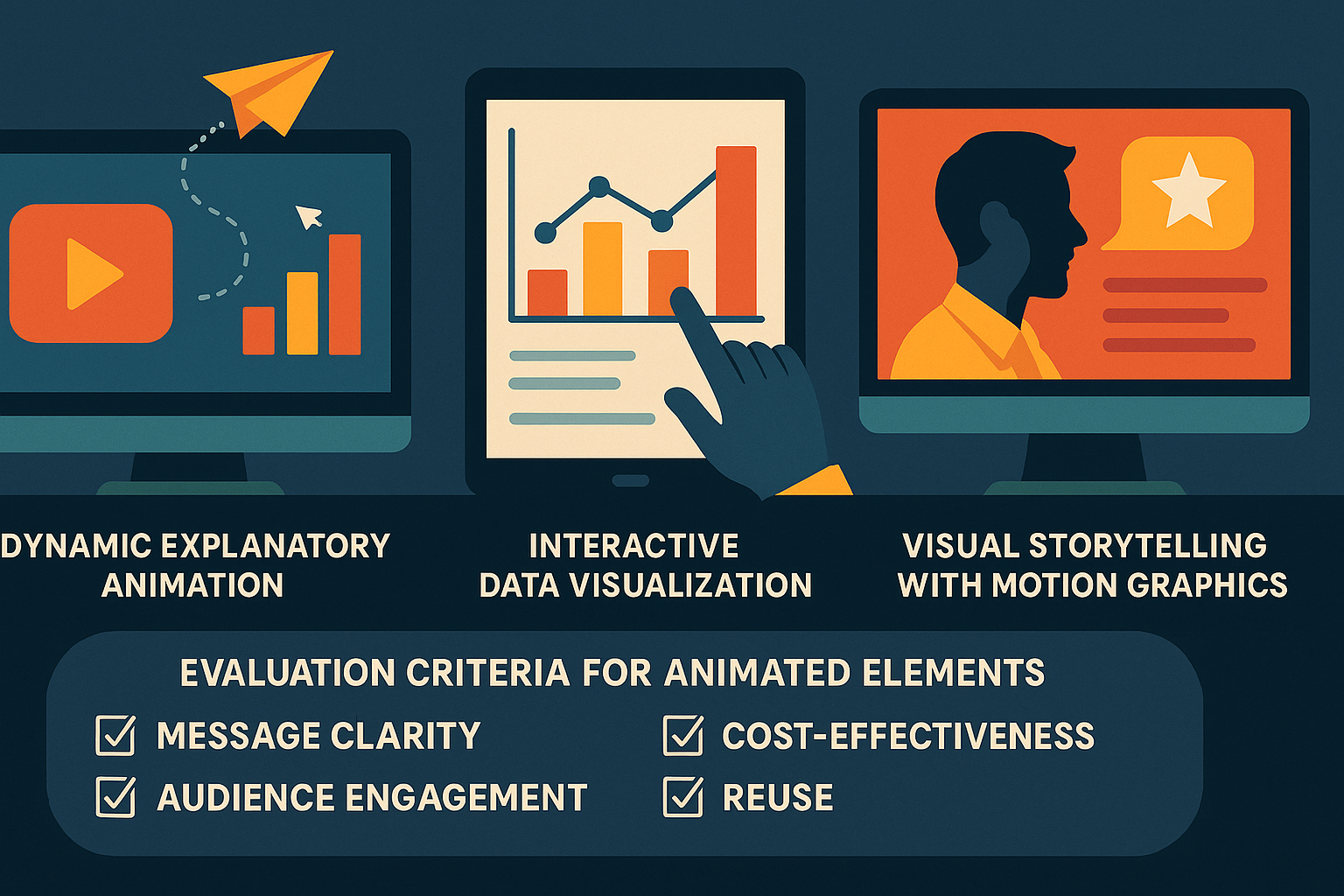 O poder da animação: Como elementos visuais impulsionam a compreensão.